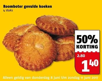 Aanbiedingen Roomboter gevulde koeken - Huismerk Poiesz - Geldig van 06/06/2017 tot 11/06/2017 bij Poiesz
