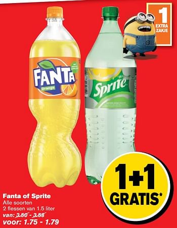 Aanbiedingen Fanta of sprite - Huismerk - Hoogvliet - Geldig van 07/06/2017 tot 13/06/2017 bij Hoogvliet