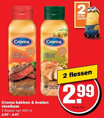 Aanbiedingen Croma bakken + braden vloeibaar - Croma - Geldig van 07/06/2017 tot 13/06/2017 bij Hoogvliet
