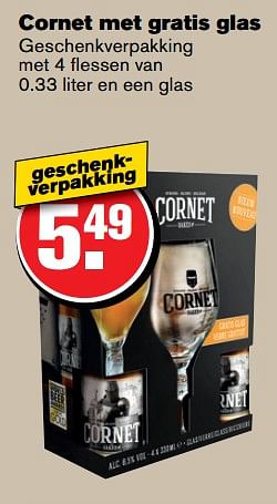 Aanbiedingen Cornet met gratis glas - Cornet  - Geldig van 07/06/2017 tot 13/06/2017 bij Hoogvliet