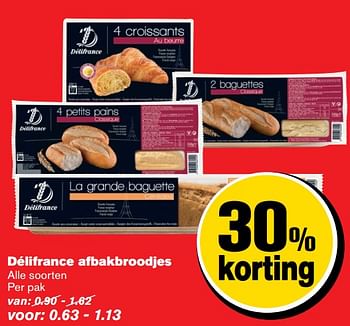 Aanbiedingen Délifrance afbakbroodjes - Delifrance - Geldig van 07/06/2017 tot 13/06/2017 bij Hoogvliet