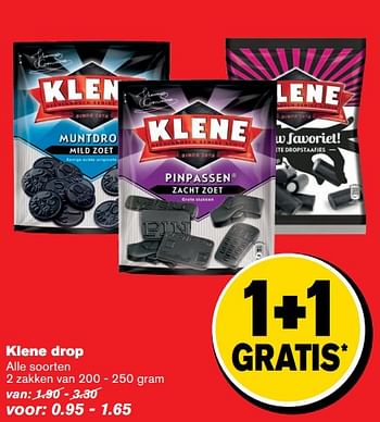 Aanbiedingen Klene drop - Klene - Geldig van 07/06/2017 tot 13/06/2017 bij Hoogvliet