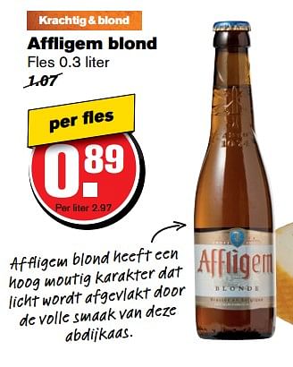 Aanbiedingen Affligem blond - Affligem - Geldig van 07/06/2017 tot 13/06/2017 bij Hoogvliet