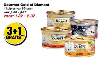 Aanbiedingen Gourmet gold of diamant - Purina - Geldig van 07/06/2017 tot 13/06/2017 bij Hoogvliet