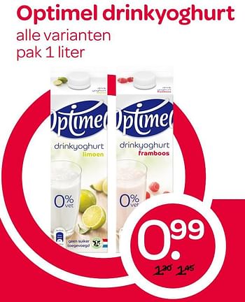 Aanbiedingen Optimel drinkyoghurt - Optimel - Geldig van 08/06/2017 tot 14/06/2017 bij Spar