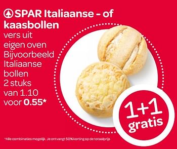 Aanbiedingen Spar italiaanse - of kaasbollen - Spar - Geldig van 08/06/2017 tot 14/06/2017 bij Spar