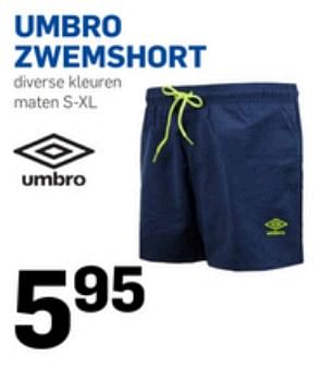 Aanbiedingen Umbro zwemshort - Umbro - Geldig van 08/06/2017 tot 13/06/2017 bij Action