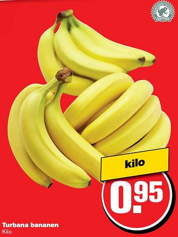 Aanbiedingen Turbana bananen - Huismerk - Hoogvliet - Geldig van 07/06/2017 tot 13/06/2017 bij Hoogvliet