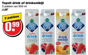 Aanbiedingen Topvit drink of drinkontbijt - Melkan - Geldig van 07/06/2017 tot 13/06/2017 bij Hoogvliet