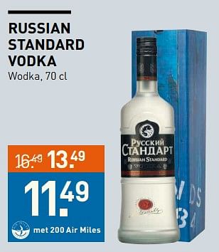 Aanbiedingen Russian standard vodka - Russian Standard - Geldig van 06/06/2017 tot 18/06/2017 bij Gall & Gall