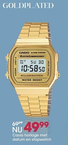 Aanbiedingen Casio horloge met datum en stopwatch - Casio - Geldig van 29/05/2017 tot 18/06/2017 bij Lucardi