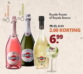 Aanbiedingen Royale rosato of royale bianco - Martini - Geldig van 06/06/2017 tot 17/06/2017 bij Mitra