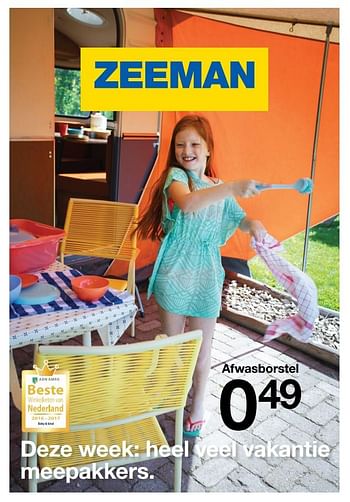 Aanbiedingen Afwasborstel - Huismerk - Zeeman  - Geldig van 10/06/2017 tot 16/06/2017 bij Zeeman