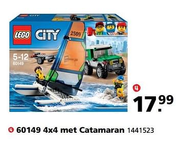 Aanbiedingen 60149 4x4 met catamaran - Lego - Geldig van 05/06/2017 tot 25/06/2017 bij Intertoys