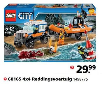 Aanbiedingen 60165 4x4 reddingsvoertuig - Lego - Geldig van 05/06/2017 tot 25/06/2017 bij Intertoys
