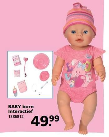 Aanbiedingen Baby born interactief - Baby Born - Geldig van 05/06/2017 tot 25/06/2017 bij Intertoys