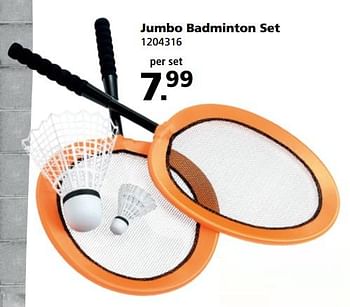 Aanbiedingen Jumbo badminton set - Huismerk - Intertoys - Geldig van 05/06/2017 tot 25/06/2017 bij Intertoys