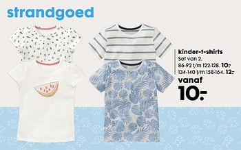 Aanbiedingen Kinder-t-shirts - Huismerk - Hema - Geldig van 05/06/2017 tot 25/06/2017 bij Hema