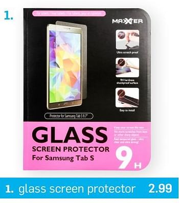 Aanbiedingen Glass screen protector - Maxxter - Geldig van 08/06/2017 tot 16/07/2017 bij Action