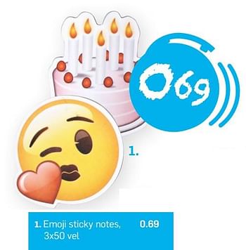 Aanbiedingen Keep on smiling emoji sticky notes - Emoji - Geldig van 08/06/2017 tot 16/07/2017 bij Action