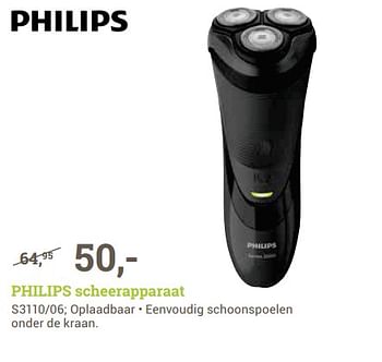 Aanbiedingen Philips scheerapparaat s3110-06 - Philips - Geldig van 09/06/2017 tot 18/06/2017 bij BCC