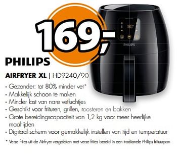 Aanbiedingen Philips airfryer xl hd9240-90 - Philips - Geldig van 10/06/2017 tot 18/06/2017 bij Expert