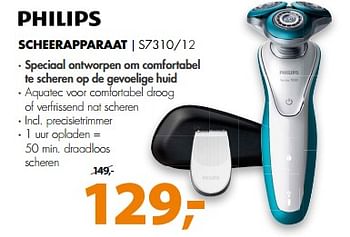 Aanbiedingen Philips scheerapparaat s7310-12 - Philips - Geldig van 10/06/2017 tot 18/06/2017 bij Expert