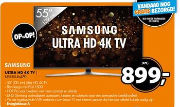 Aanbiedingen Samsung ultra hd 4k tv ue55ku6470 - Samsung - Geldig van 10/06/2017 tot 18/06/2017 bij Expert