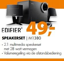 Aanbiedingen Edifier speakerset m1380 - Edifier - Geldig van 10/06/2017 tot 18/06/2017 bij Expert