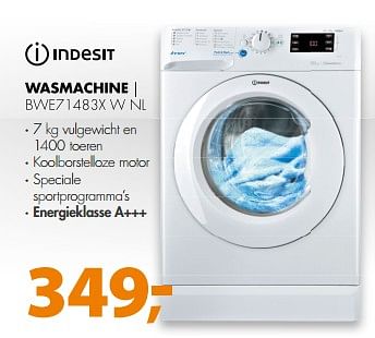 Aanbiedingen Indesit wasmachine bwe71483x w nl - Indesit - Geldig van 10/06/2017 tot 18/06/2017 bij Expert