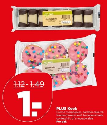 Aanbiedingen Plus koek - Huismerk - Plus - Geldig van 11/06/2017 tot 17/06/2017 bij Plus