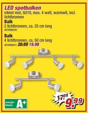 Aanbiedingen Led spotbalken balk - Huismerk - Poco - Geldig van 10/06/2017 tot 17/06/2017 bij Poco