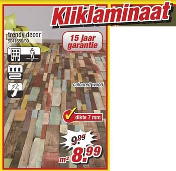 Aanbiedingen Kliklaminaat trendy decor - Huismerk - Poco - Geldig van 10/06/2017 tot 17/06/2017 bij Poco
