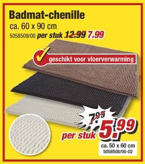 Aanbiedingen Badmat-chenille - Huismerk - Poco - Geldig van 10/06/2017 tot 17/06/2017 bij Poco