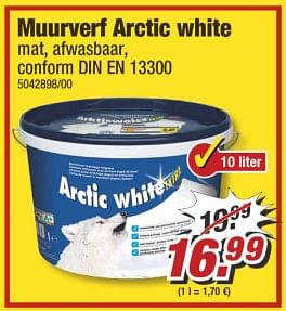 Aanbiedingen Muurverf arctic white - Huismerk - Poco - Geldig van 10/06/2017 tot 17/06/2017 bij Poco