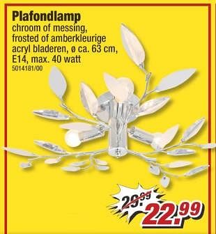 Aanbiedingen Plafondlamp - Huismerk - Poco - Geldig van 10/06/2017 tot 17/06/2017 bij Poco