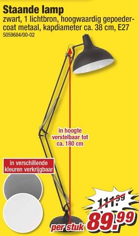 Aanbiedingen Staande lamp - Huismerk - Poco - Geldig van 10/06/2017 tot 17/06/2017 bij Poco