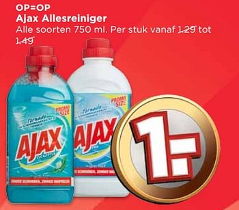Aanbiedingen Ajax allesreiniger - Ajax - Geldig van 11/06/2017 tot 17/06/2017 bij Vomar