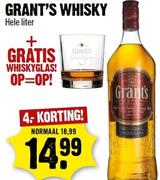 Aanbiedingen Grant`s whisky - Grant's - Geldig van 11/06/2017 tot 17/06/2017 bij Dirk III