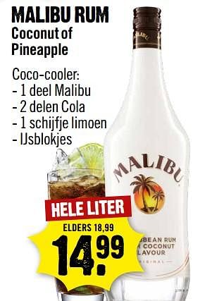 Aanbiedingen Malibu rum - Malibu - Geldig van 11/06/2017 tot 17/06/2017 bij Dirk III