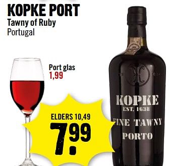 Aanbiedingen Kopke port tawny of ruby portugal - Kopke - Geldig van 11/06/2017 tot 17/06/2017 bij Dirk III