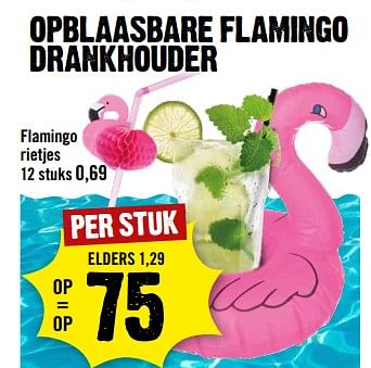 Aanbiedingen Opblaasbare flamingo drankhouder - Huismerk - Dirk III - Geldig van 11/06/2017 tot 17/06/2017 bij Dirk III