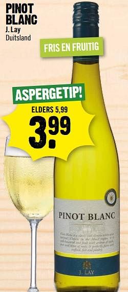 Aanbiedingen Pinot blanc - Witte wijnen - Geldig van 11/06/2017 tot 17/06/2017 bij Dirk III