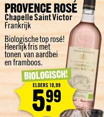 Aanbiedingen Provence rosé chapelle saint victor frankrijk - Rosé wijnen - Geldig van 11/06/2017 tot 17/06/2017 bij Dirk III