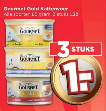 Aanbiedingen Gourmet gold kattenvoer - Purina - Geldig van 11/06/2017 tot 17/06/2017 bij Vomar