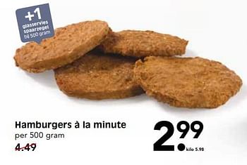 Aanbiedingen Hamburgers à la minute - Huismerk - Em-té - Geldig van 11/06/2017 tot 17/06/2017 bij Em-té