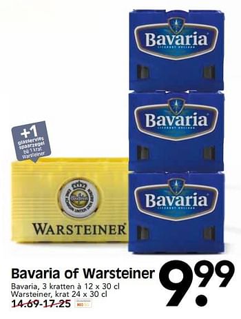Aanbiedingen Bavaria of warsteiner - Huismerk - Em-té - Geldig van 11/06/2017 tot 17/06/2017 bij Em-té