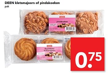 Aanbiedingen Deen kletsmajoors of pindakoeken - Huismerk deen supermarkt - Geldig van 11/06/2017 tot 17/06/2017 bij Deen Supermarkten
