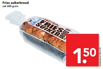 Aanbiedingen Fries suikerbrood - Huismerk deen supermarkt - Geldig van 11/06/2017 tot 17/06/2017 bij Deen Supermarkten