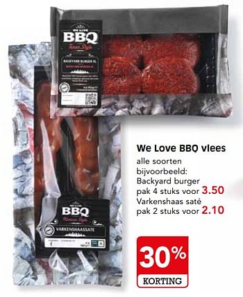 Aanbiedingen We love bbq vlees backyard burger - We Love BBQ - Geldig van 11/06/2017 tot 17/06/2017 bij Em-té